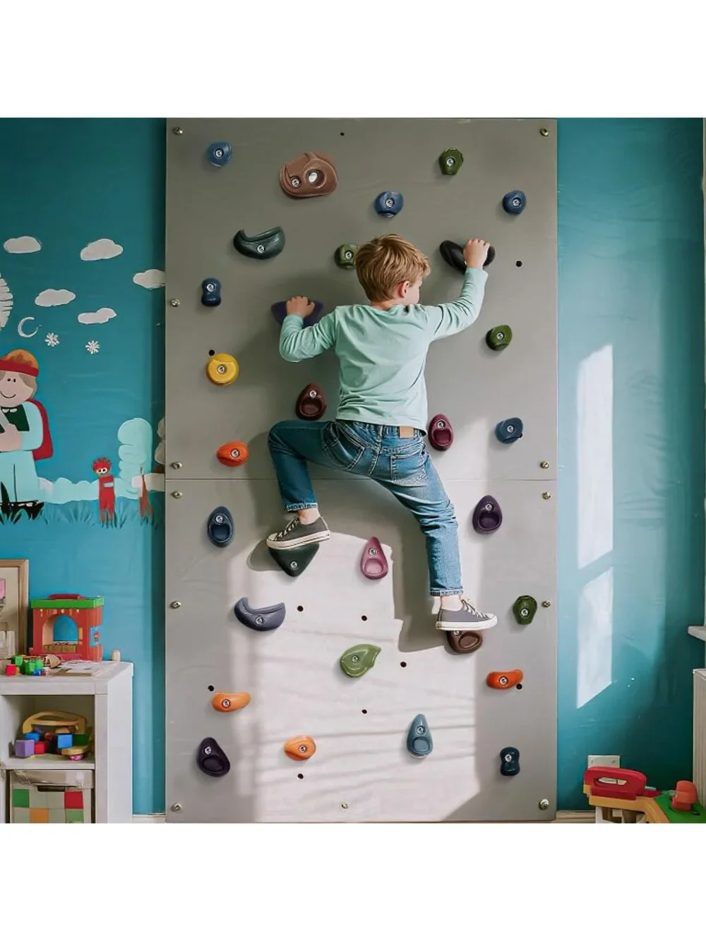 New 20Pcs Rock Wall Climbing Holds for Kids, Climbing Grips for Indoor/Outdoor